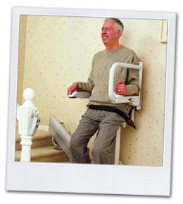 An example of an perch stairlift