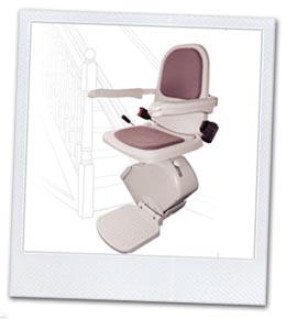 An example of a straight stairlift